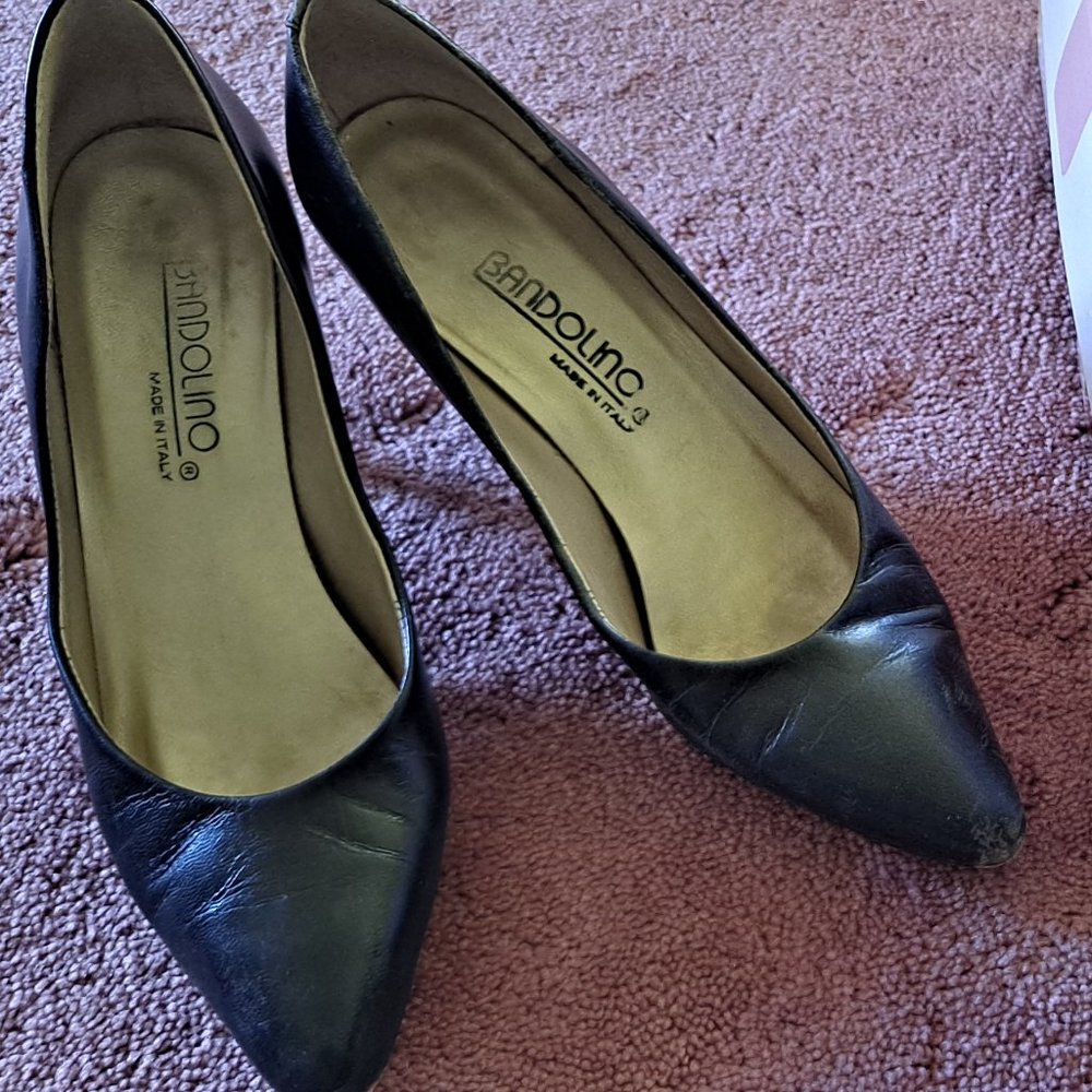 Vintage Black Bandolino High Heel Classic Pumps Size 7 - Picture 6 of 13